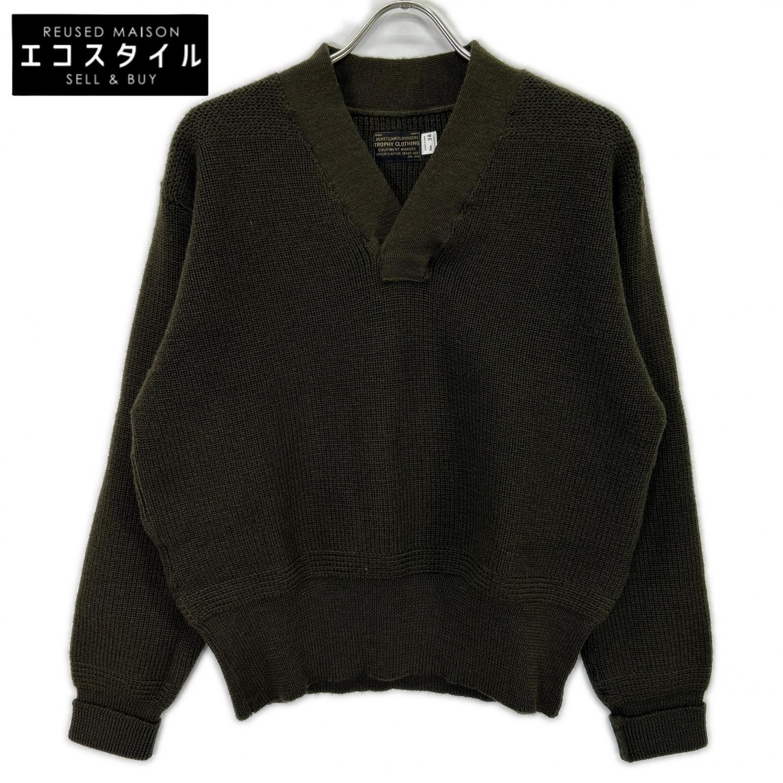 TROPHY CLOTHING TROPHY CLOTHING 深橄榄色 TYPE A-1 技工针织衫 上衣
