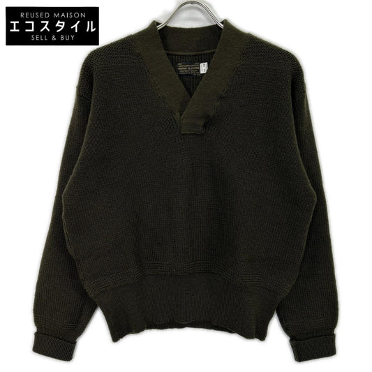TROPHY CLOTHING トロフィークロージング ダークオリーブ TYPE A-1 メカニックニットセーター トップス