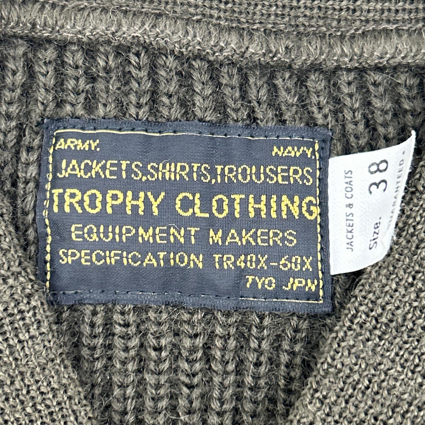 TROPHY CLOTHING TROPHY CLOTHING 深橄榄色 TYPE A-1 技工针织衫 上衣