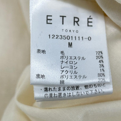 ETRE TOKYO White Stand Collar Tweed Blouson Jacket M Ladies