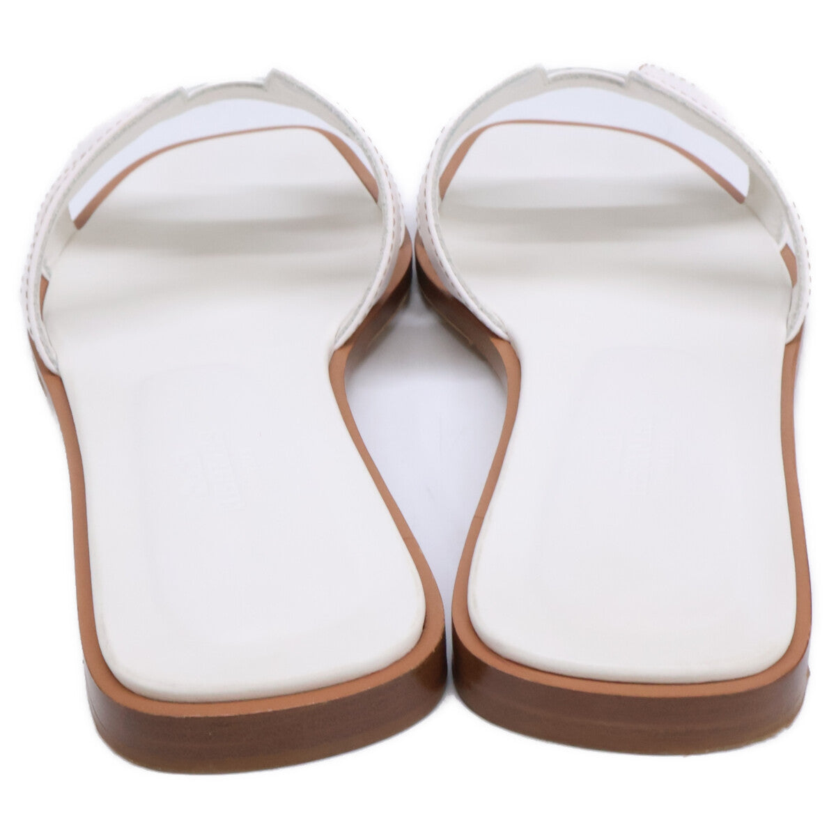 HERMES エルメス 【美品】H021056Z オラン Hモチーフ ボックスカーフ フラット サンダル シューズ