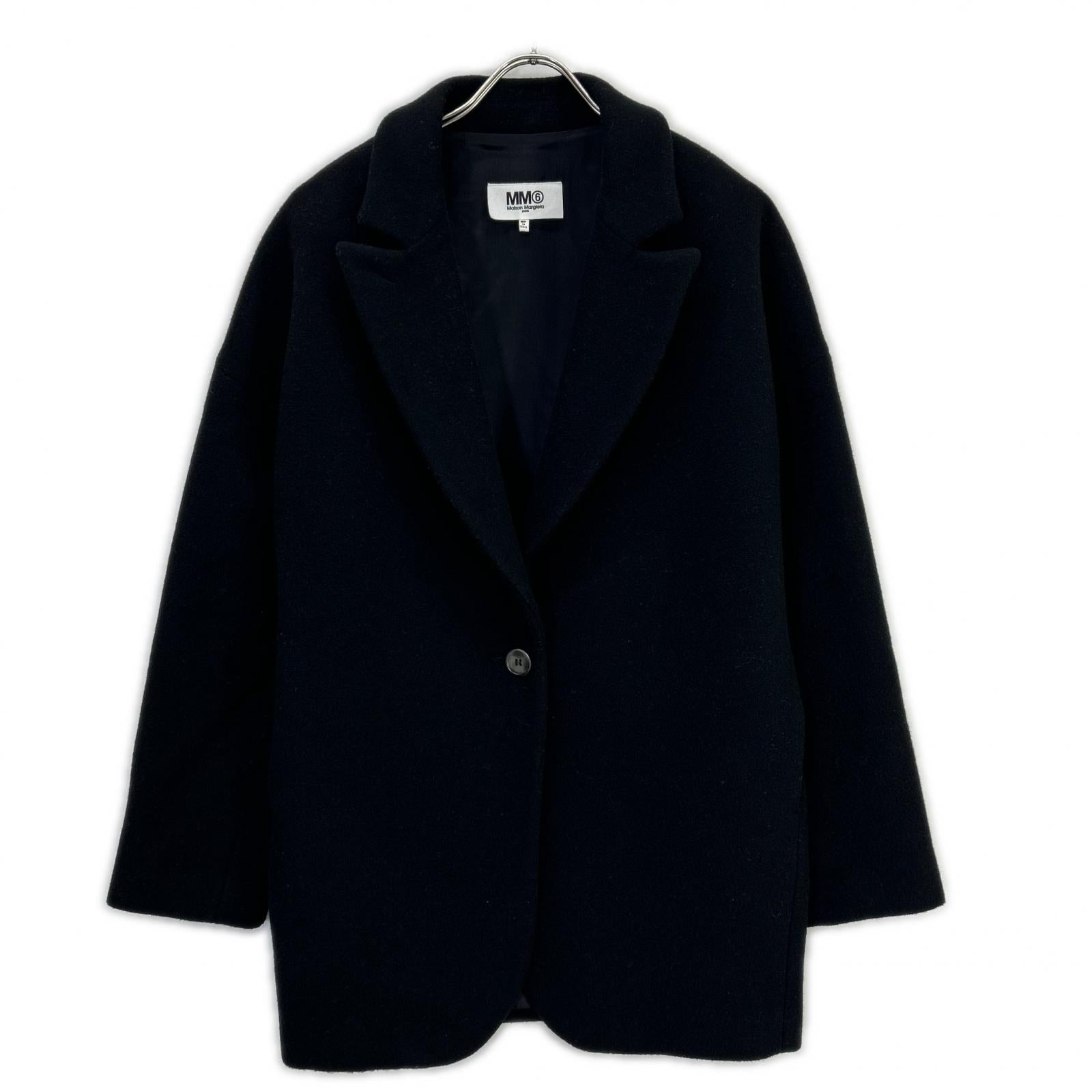 MM6 Maison Margiela S52AM0037 黑色 羊毛 单扣 尖领 西装外套