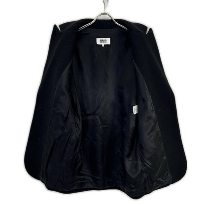 MM6 Maison Margiela S52AM0037 黑色 羊毛 单扣 尖领 西装外套
