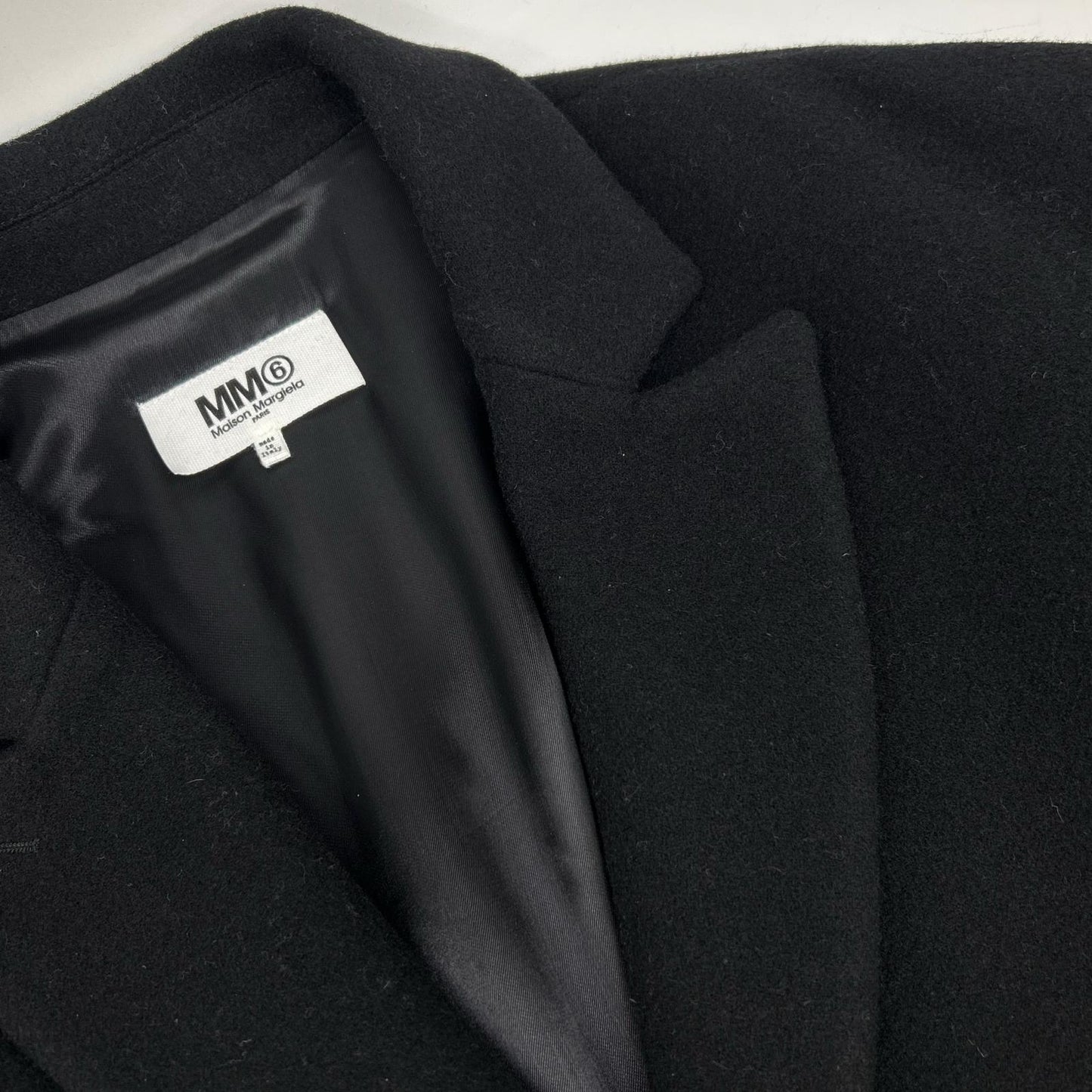 MM6 Maison Margiela S52AM0037 黑色 羊毛 单扣 尖领 西装外套