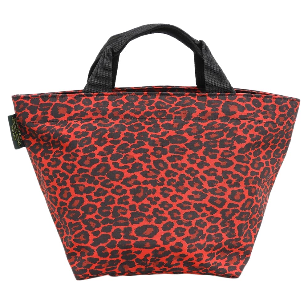 Herve Chapelier Leopard Print Panther Nylon M-Size Tote Bag Ladies Red 1027F Tote Bag
