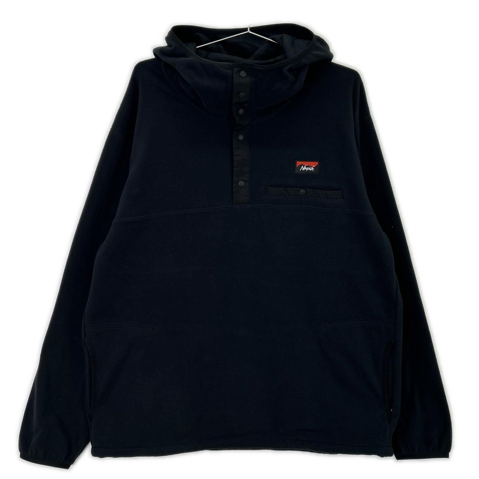 NANGA N2530-1P112A 25AW Black AIR WARM FLEECE HOODIE Tops