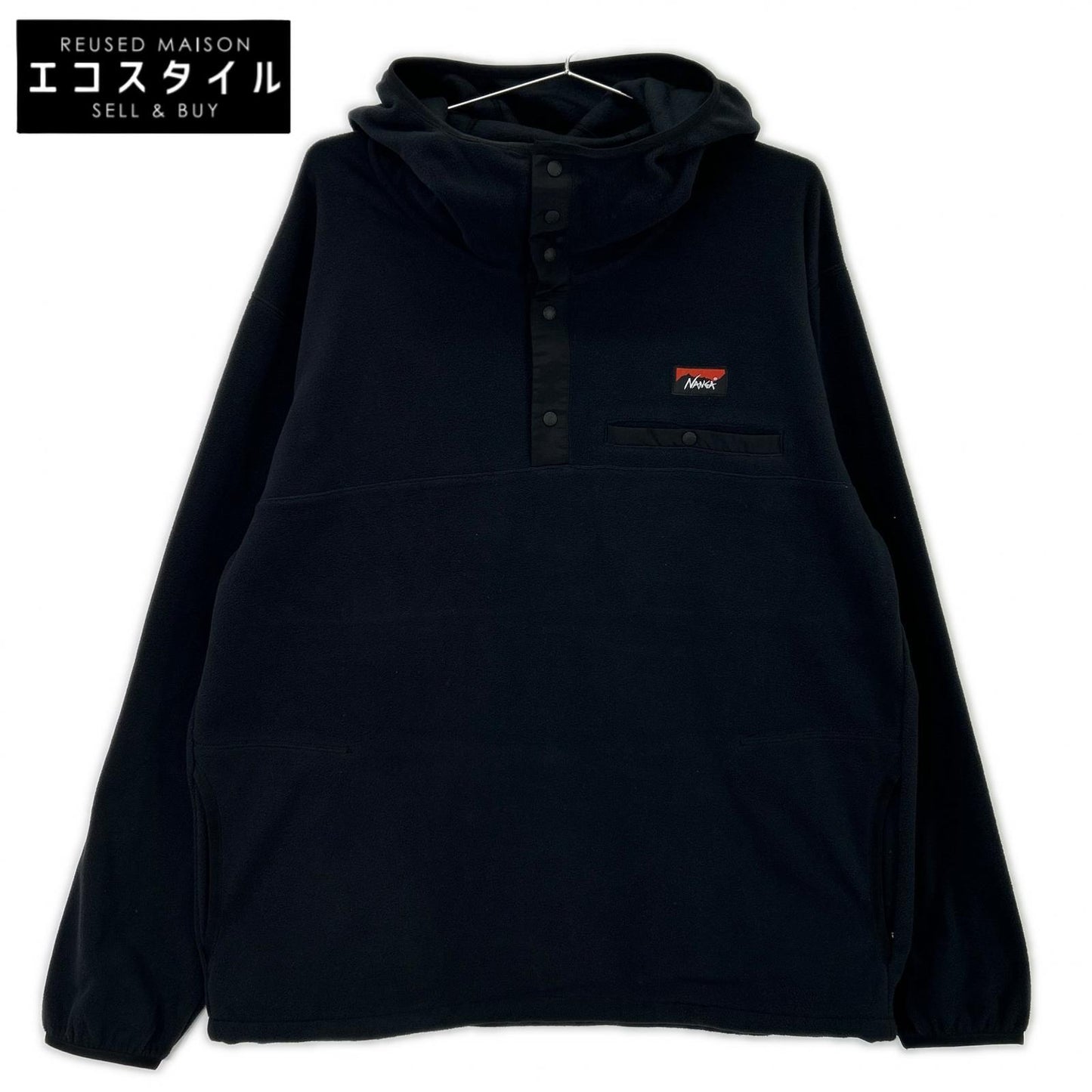 NANGA N2530-1P112A 25AW Black AIR WARM FLEECE HOODIE Tops