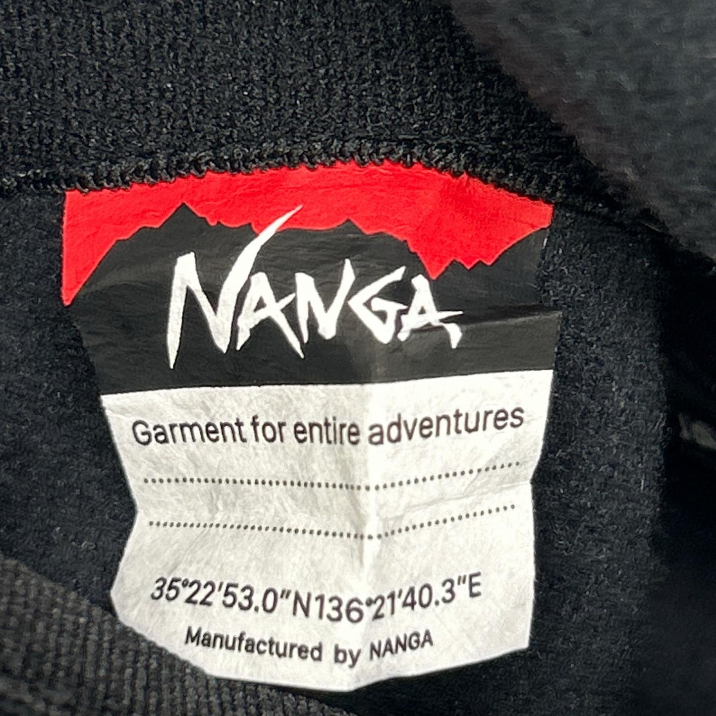 NANGA N2530-1P112A 25AW Black AIR WARM FLEECE HOODIE Tops