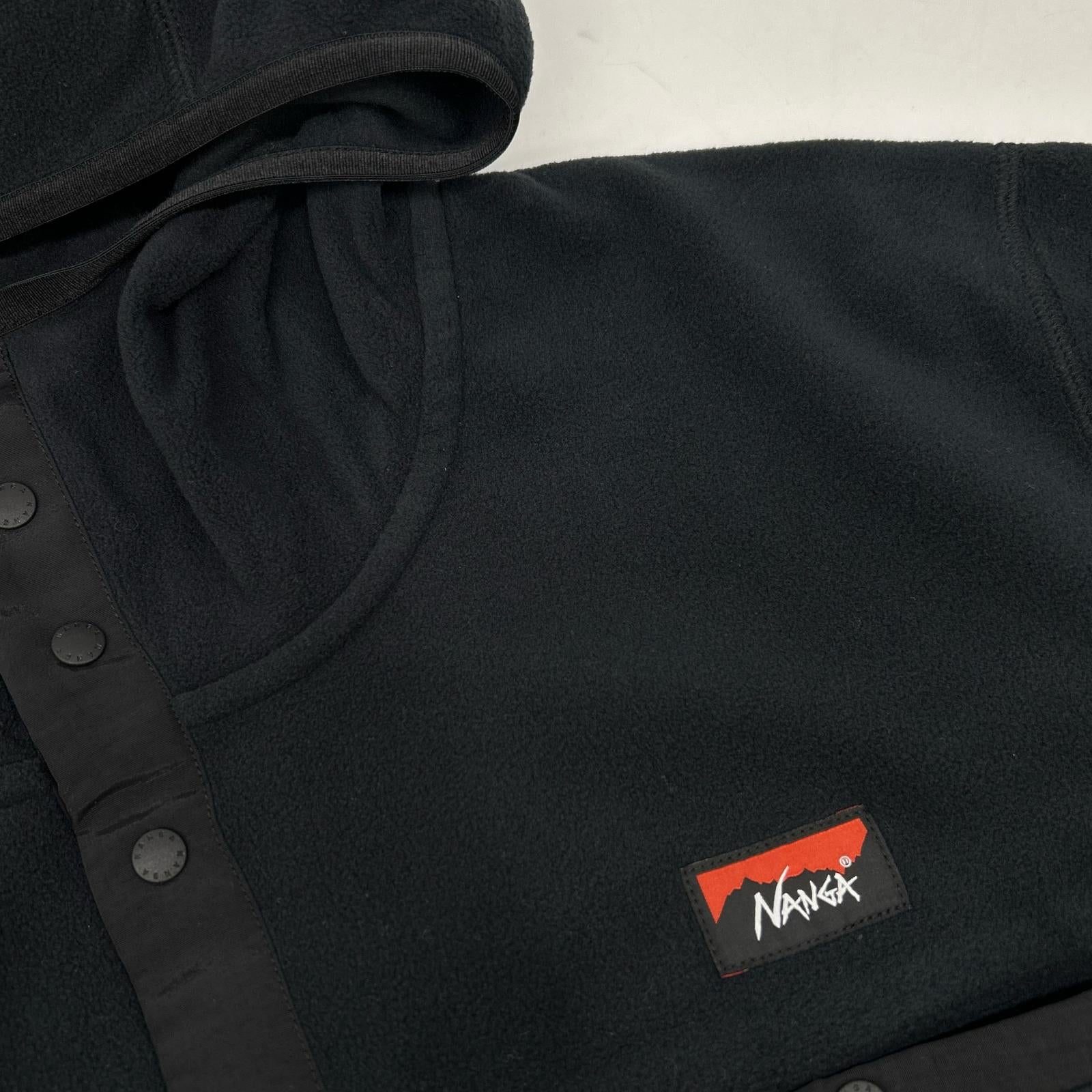 NANGA N2530-1P112A 25AW Black AIR WARM FLEECE HOODIE Tops
