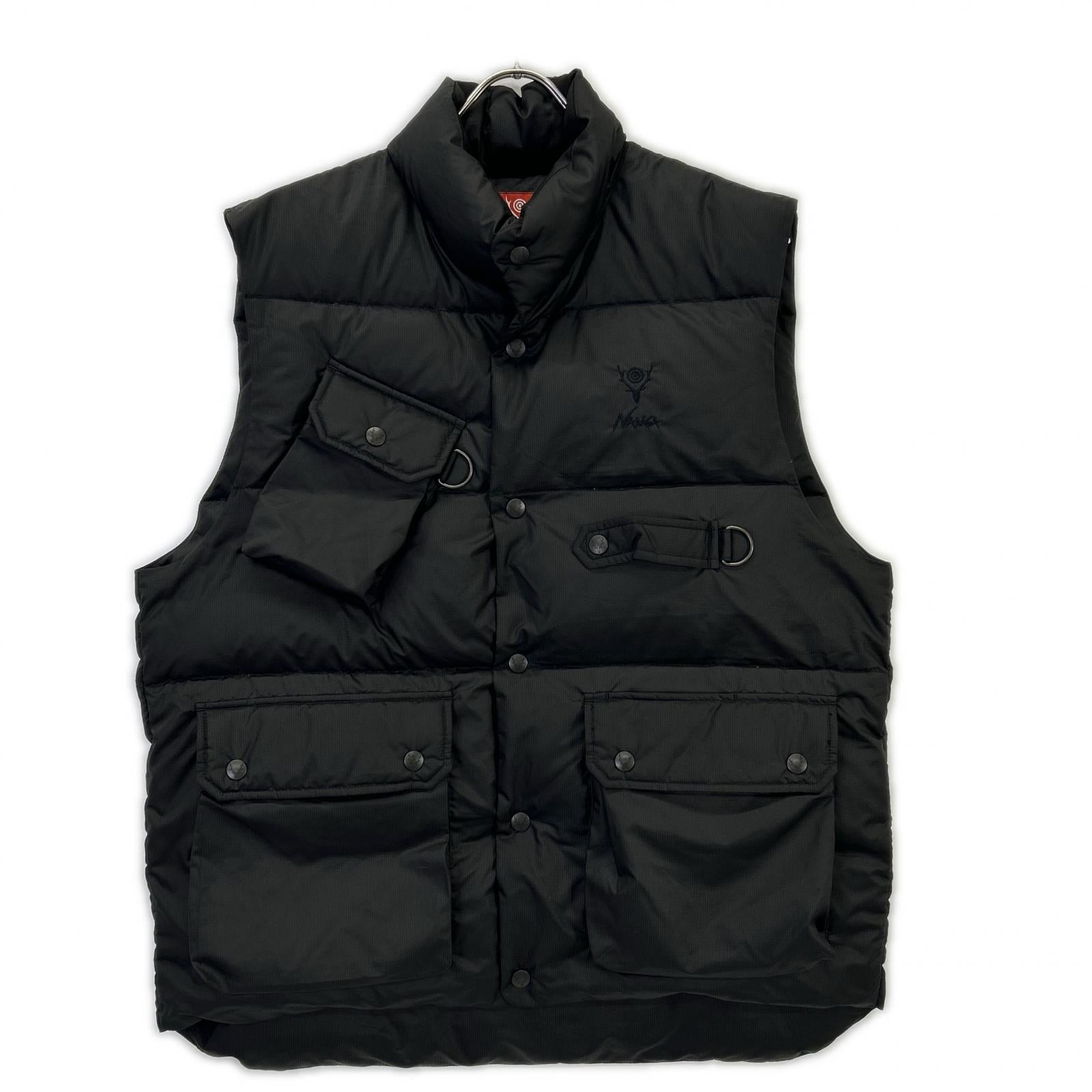South2 West8 サウスツーウエストエイト 【×NANGA】RW692 25AW ブラック River Trek Down Vest リバートレックダウンベスト ベスト