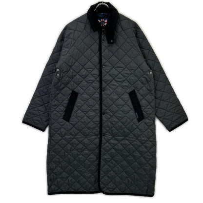 LAVENHAM LV12008 Lamp Black Chantry Men's Quilted Long Coat M/38