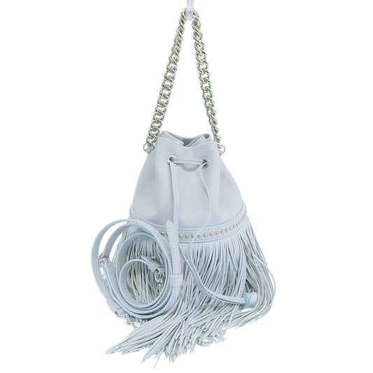 J&MDavidson J&M Davidson Excellent Condition Leather New Carnival 2-Way Fringe Handbag Light Blue ICE-BLUE 310S Handbag