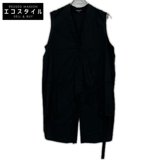 ANN DEMEULEMEESTER アンドゥムルメステール ブラック 燕尾 ロングジレ/ベスト トップス