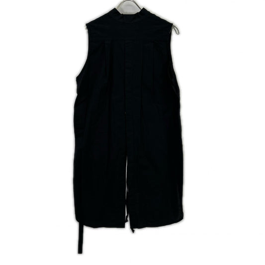ANN DEMEULEMEESTER Black Swallowtail Long Gilet/Vest Top