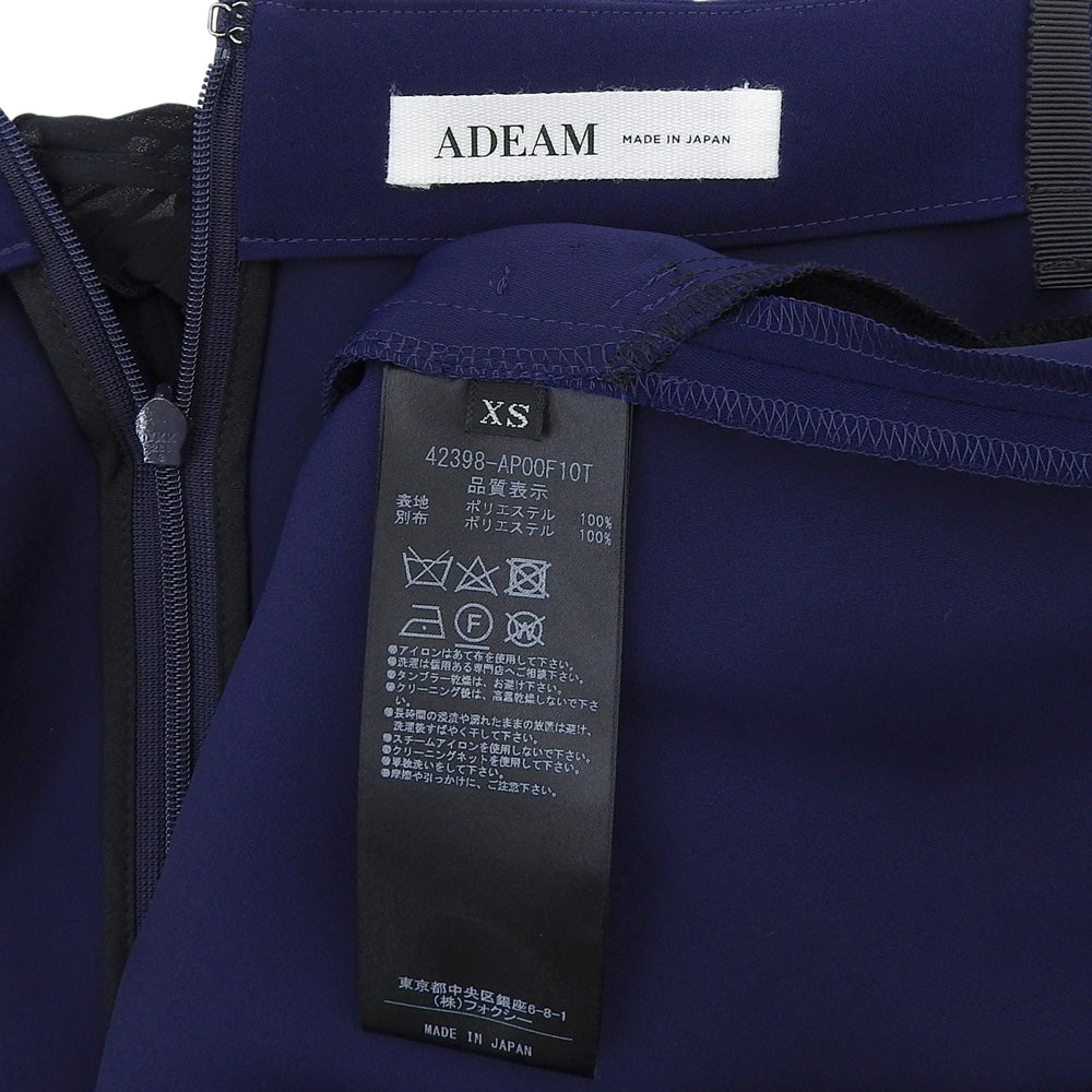 ADEAM アディアム ポリエステル レースデザイン キャミソールワンピース レディース ブルー×ブラック XS 42398 ワンピース