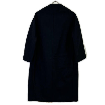 DRIES VAN NOTEN Dries Van Noten Black wool-blend leopard-fur-lined collarless long coat Coat