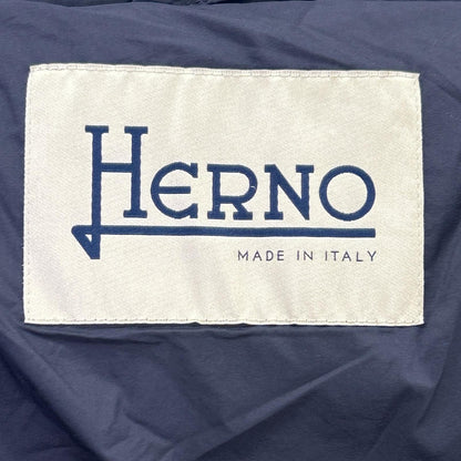 HERNO ヘルノ PI001760D 23年 ブラック ウール切替フード付きダウンコート コート