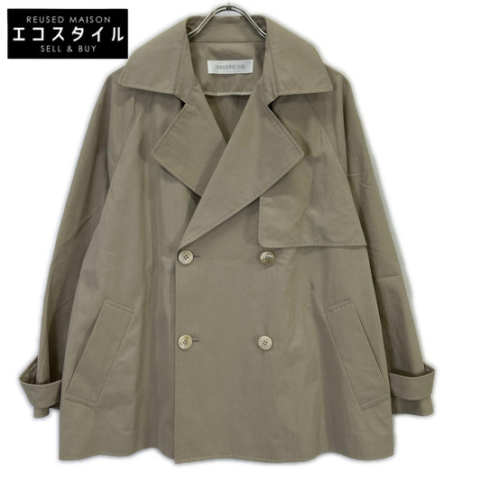 GALERIE VIE ギャルリーヴィー 24SS ベージュ パウダーコットンツイル ショートトレンチコート コート