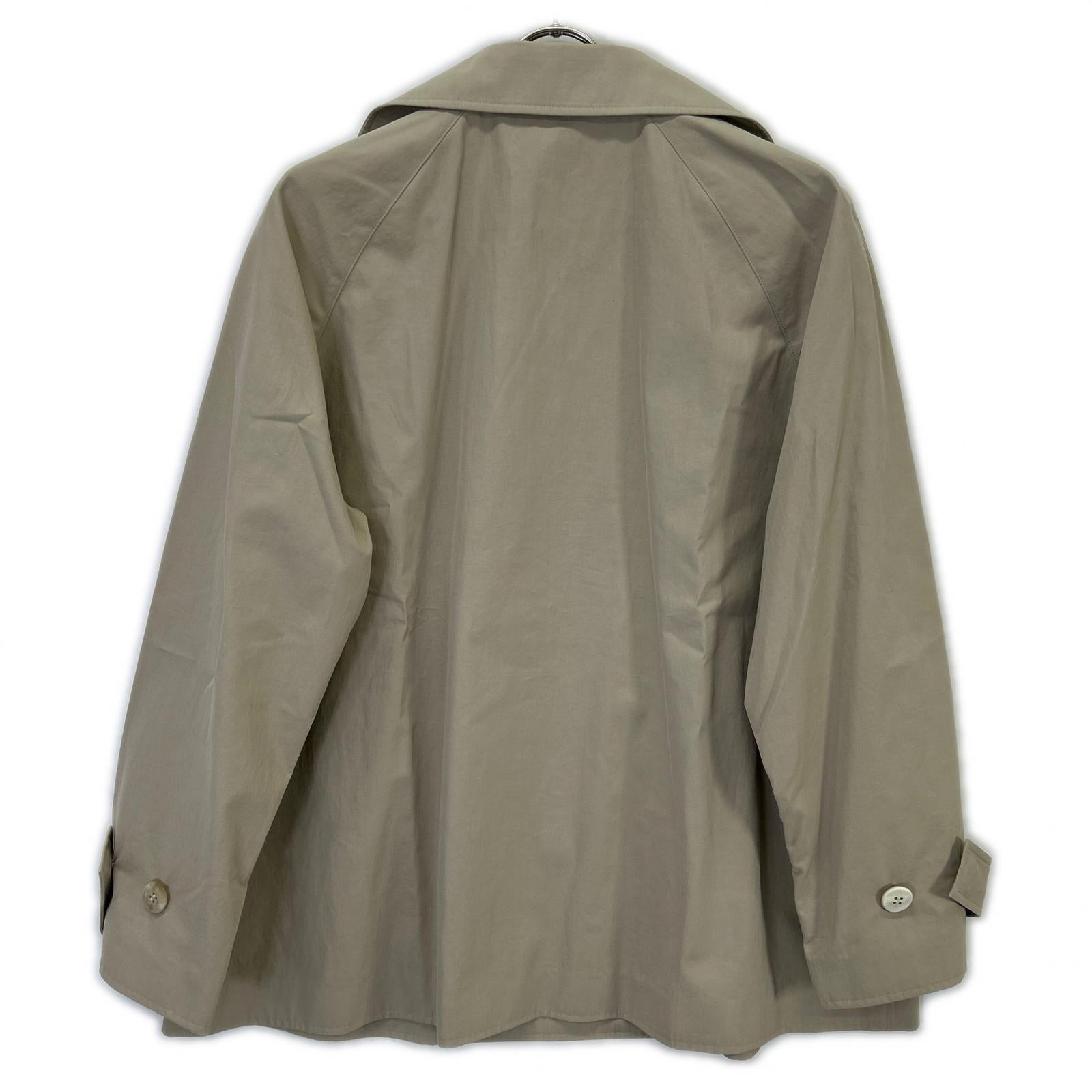 GALERIE VIE 24SS Beige Powder Cotton Twill Short Trench Coat