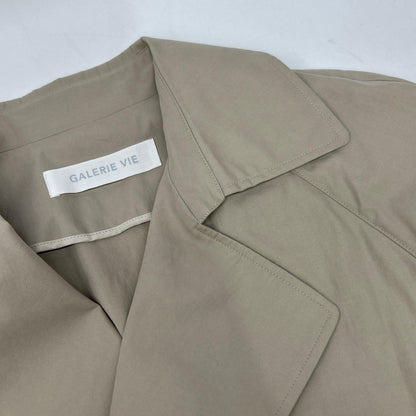 GALERIE VIE 伽列维 24SS 米色 粉末棉斜纹短款风衣 外套