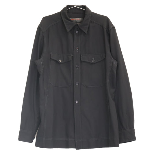 PRADA SPORT プラダスポーツ 国内正規 ブラック ヴァージンウール100 ワークシャツジャケット ジャケット L