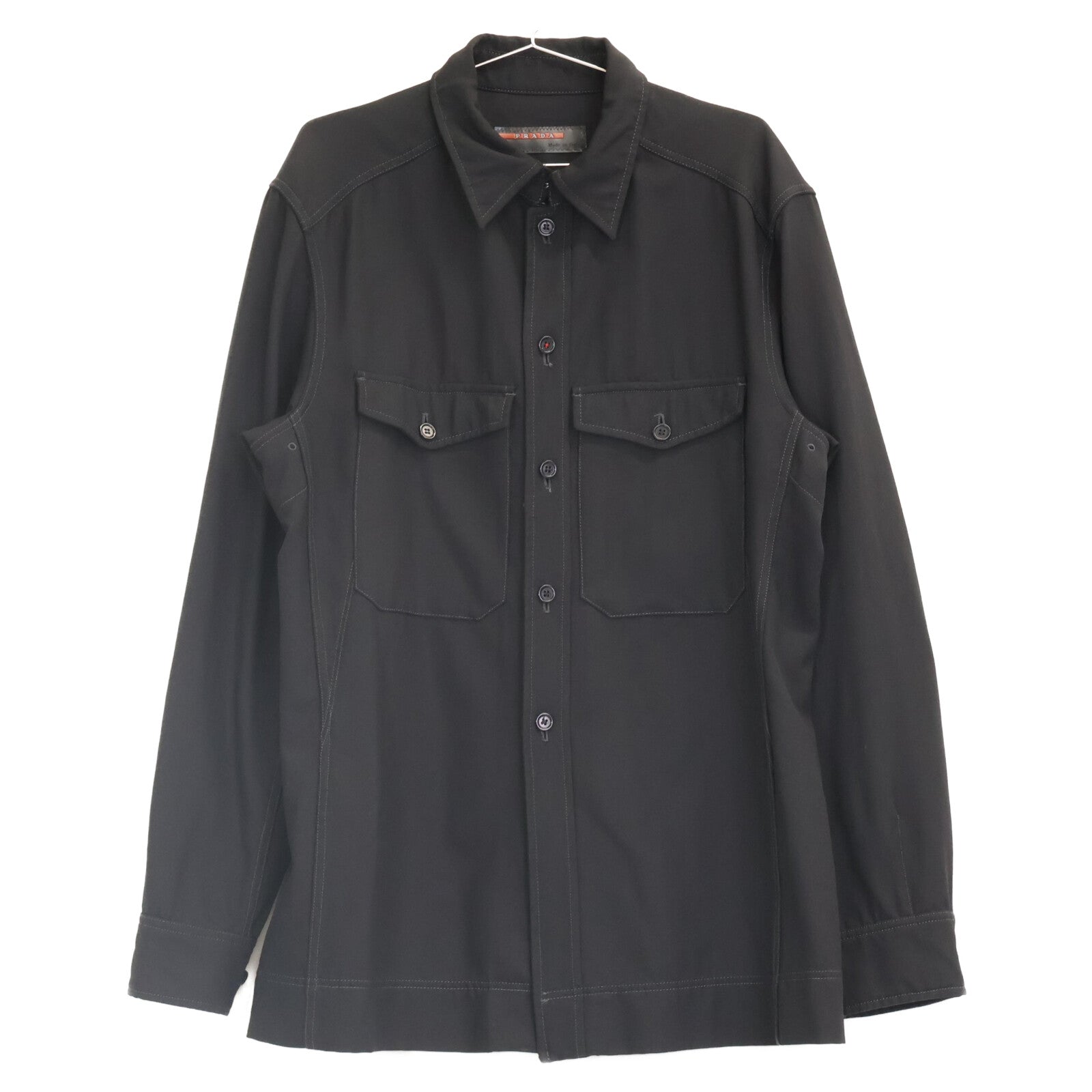PRADA SPORT プラダスポーツ 国内正規 ブラック ヴァージンウール100 ワークシャツジャケット ジャケット