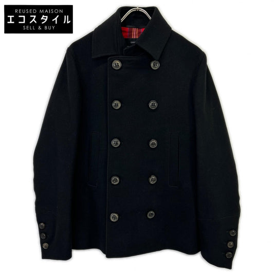 DSQUARED2 ディースクエアード 08AW　71AM176 ブラック ウール 10B ピーコート　ここのえ コート