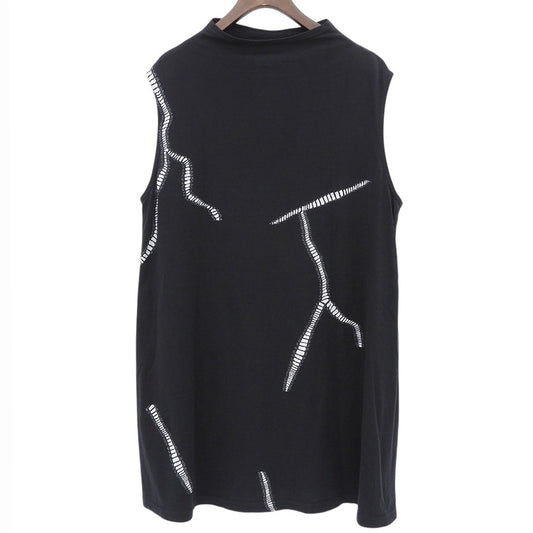 Cotton Embroidered Design EDA Tunic/Sleeveless Dress Women's Black 40 14222404 Dress 40 Women's