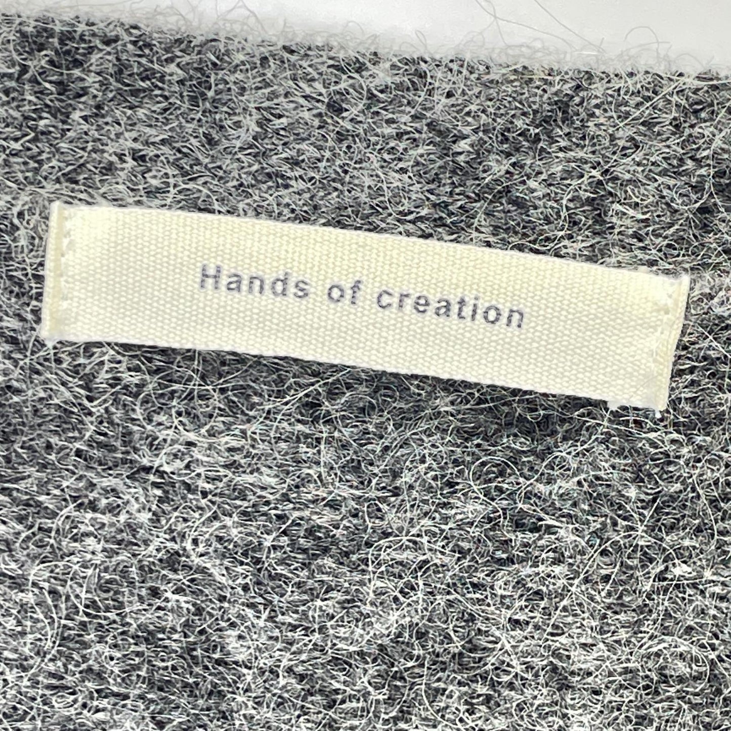 Hands of creation ハンズオブクリエイション 1740714 グレー アルパカウール混 シャギーライクロングニットカーディガン トップス