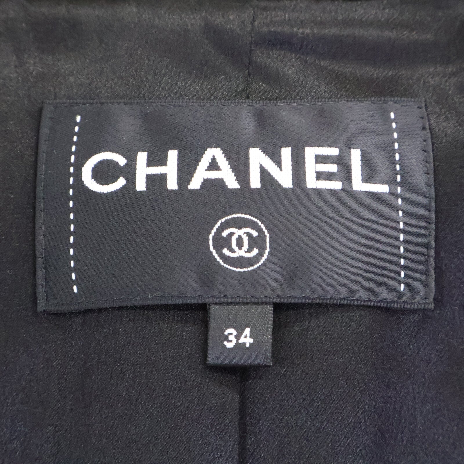 CHANEL Beautiful Domestic Authentic 24-25AW P78175V69999 Wool x Silk Lining Lion Button Double Breasted Rib Jersey Long Jacket Jacket 34 Women's