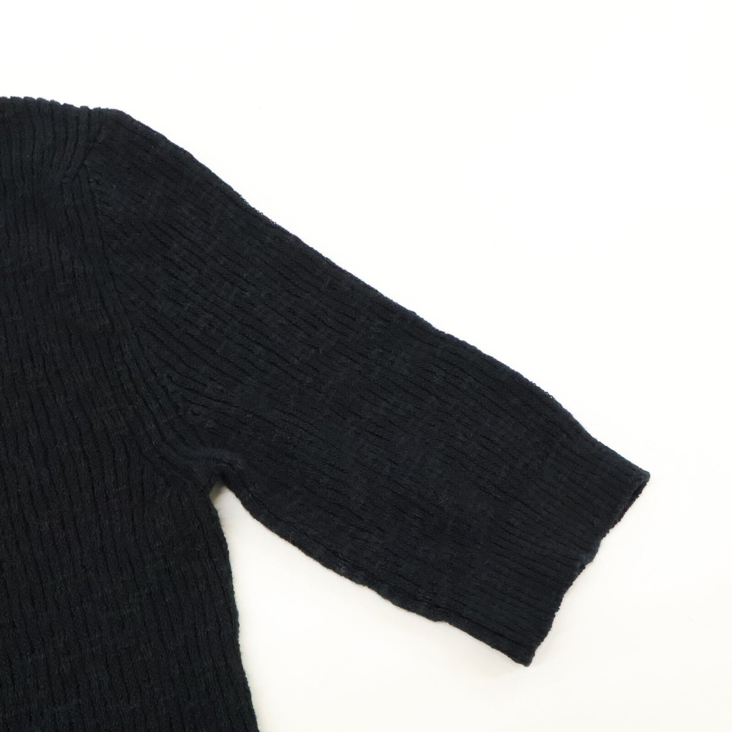 CHANEL シャネル 新品同様 国内正規 25SS P78616K11464 ココビーチ ココボタン ショートスリーブコットンニット トップス