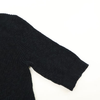 CHANEL シャネル 新品同様 国内正規 25SS P78616K11464 ココビーチ ココボタン ショートスリーブコットンニット トップス
