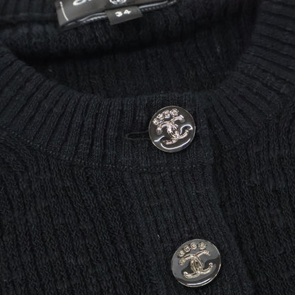 CHANEL シャネル 新品同様 国内正規 25SS P78616K11464 ココビーチ ココボタン ショートスリーブコットンニット トップス