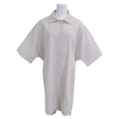 HERMES Hermes New Condition Domestic Regular 24SS 4E3528DO Cotton x Nylon Chaine d'Ancre Button Belted Shirt Dress