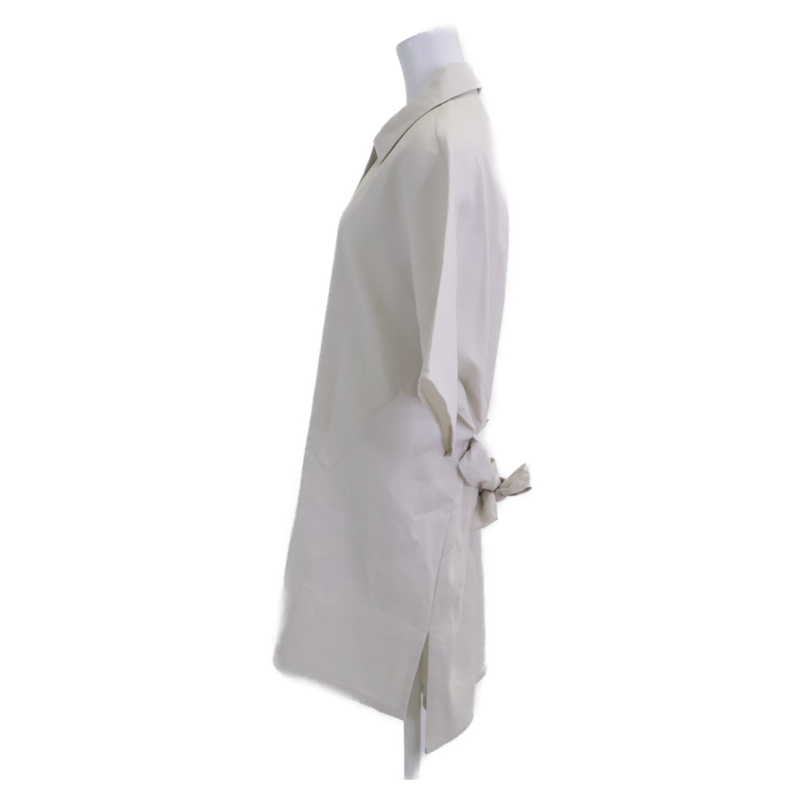 HERMES Hermes New Condition Domestic Regular 24SS 4E3528DO Cotton x Nylon Chaine d'Ancre Button Belted Shirt Dress
