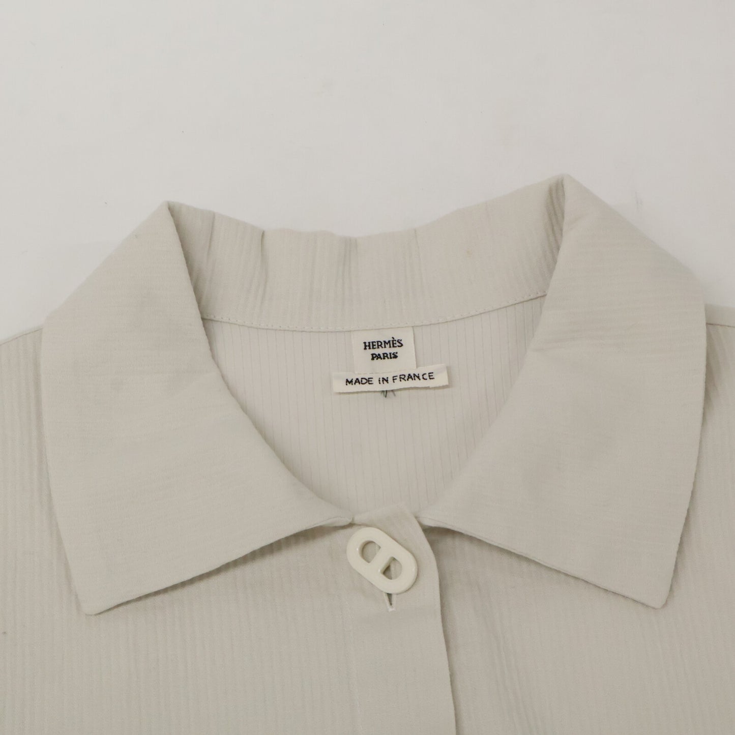 HERMES Hermes New Condition Domestic Regular 24SS 4E3528DO Cotton x Nylon Chaine d'Ancre Button Belted Shirt Dress