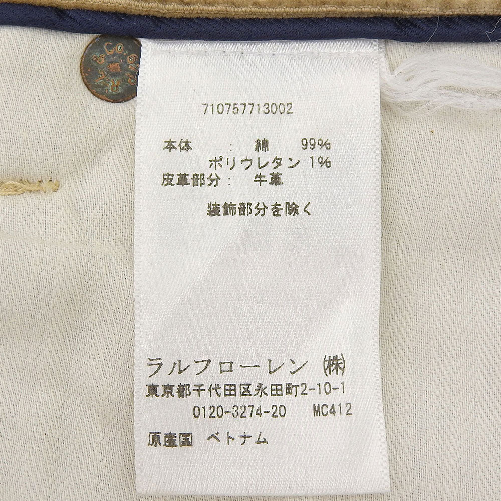 棉混纺 修身直筒 拼色灯芯绒长裤 棕色 29/32 710757713002 下装 29/32 男士