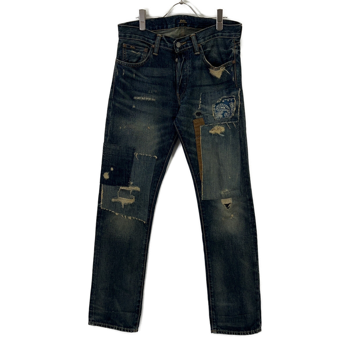 POLO RALPH LAUREN POLO 拉夫劳伦 【国内正品】710757394001 破洞拼接纽扣门襟牛仔裤 下装 29 男款