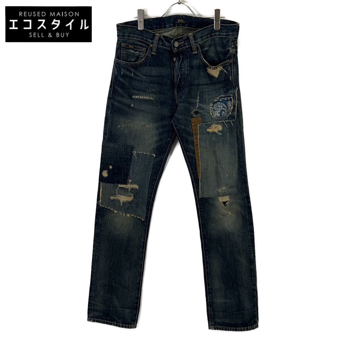 POLO RALPH LAUREN POLO 拉夫劳伦 【国内正品】710757394001 破洞拼接纽扣门襟牛仔裤 下装 29 男款