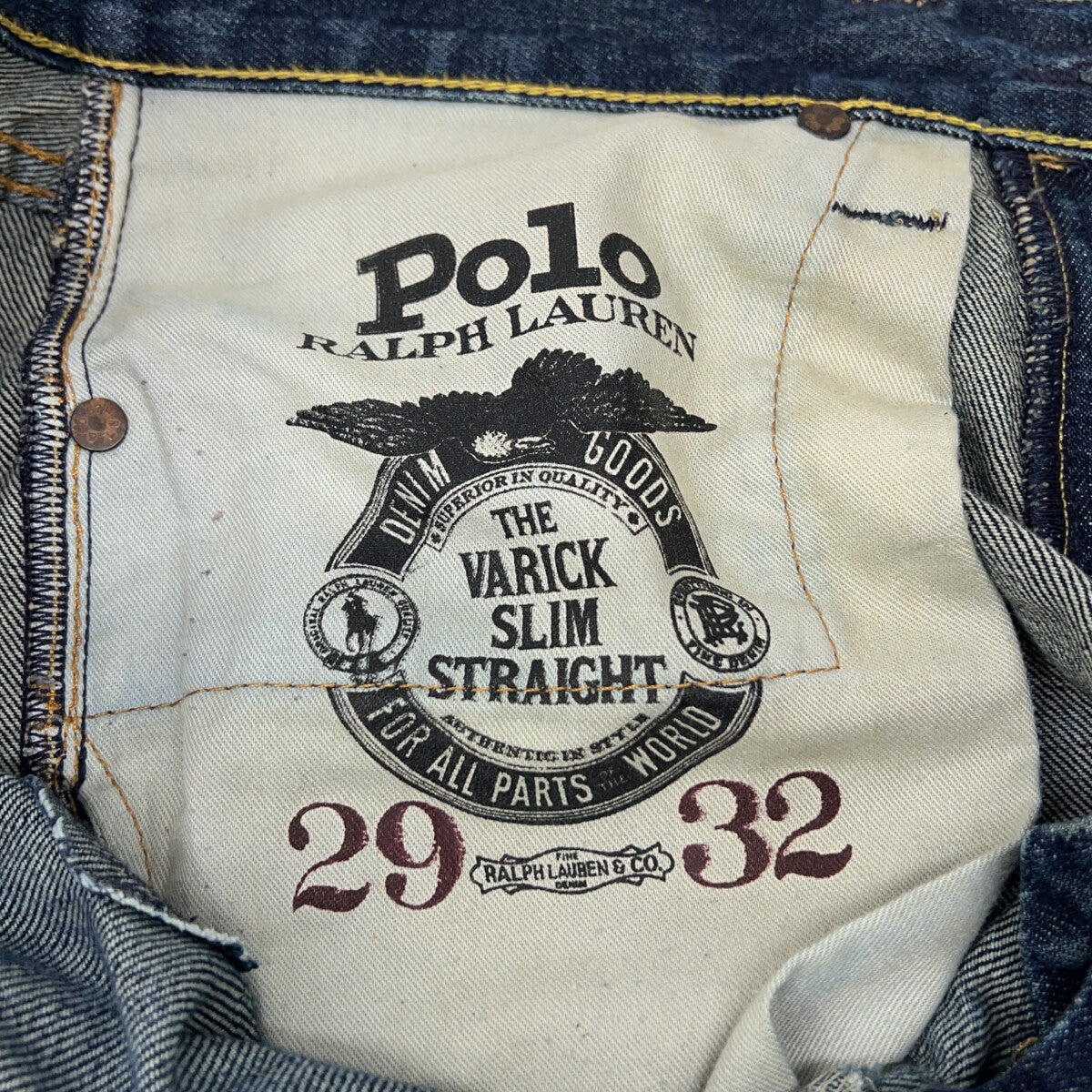 POLO RALPH LAUREN POLO 拉夫劳伦 【国内正品】710757394001 破洞拼接纽扣门襟牛仔裤 下装 29 男款