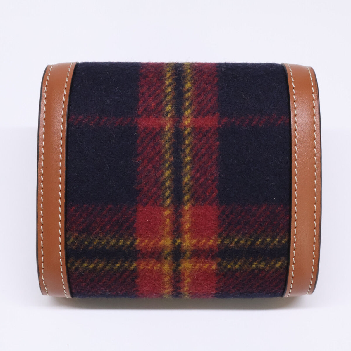 CELINE Celine [Brand New] 2024 Model 10D782GEO.14ML SMALL FLAP WALLET Tartan Check/Calfskin Triomphe Small Flap Wallet Trifold Wallet (with coin purse) Ladies