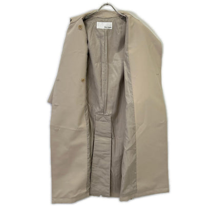 Whim Gazette WGZ1021108A0002 Beige Cotton Blend Half-Sleeve Cape Trench Coat