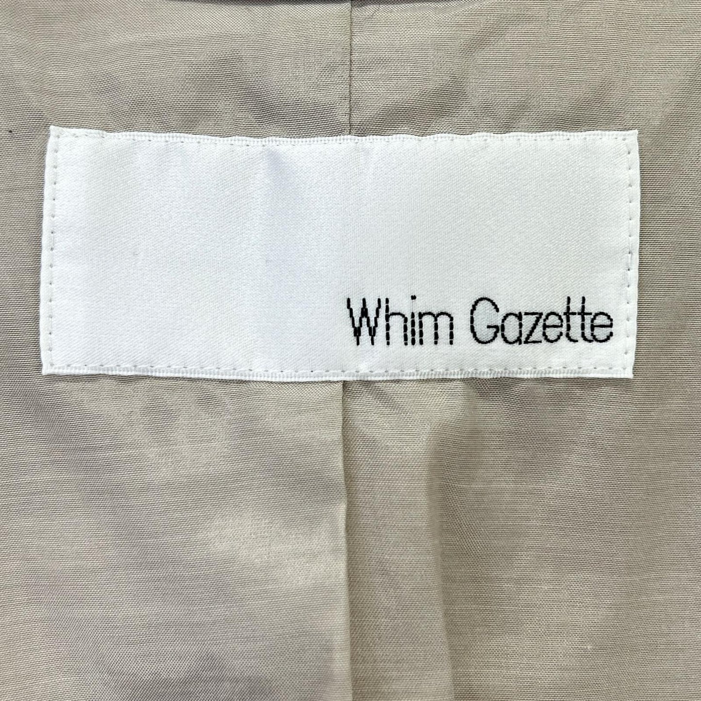 Whim Gazette WGZ1021108A0002 Beige Cotton Blend Half-Sleeve Cape Trench Coat