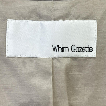 Whim Gazette WGZ1021108A0002 Beige Cotton Blend Half-Sleeve Cape Trench Coat