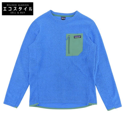 Patagonia パタゴニア 美品 R1 エア・クルー スウェット トップス メンズ ブルー×グリーン S 40235 24年製 トップス