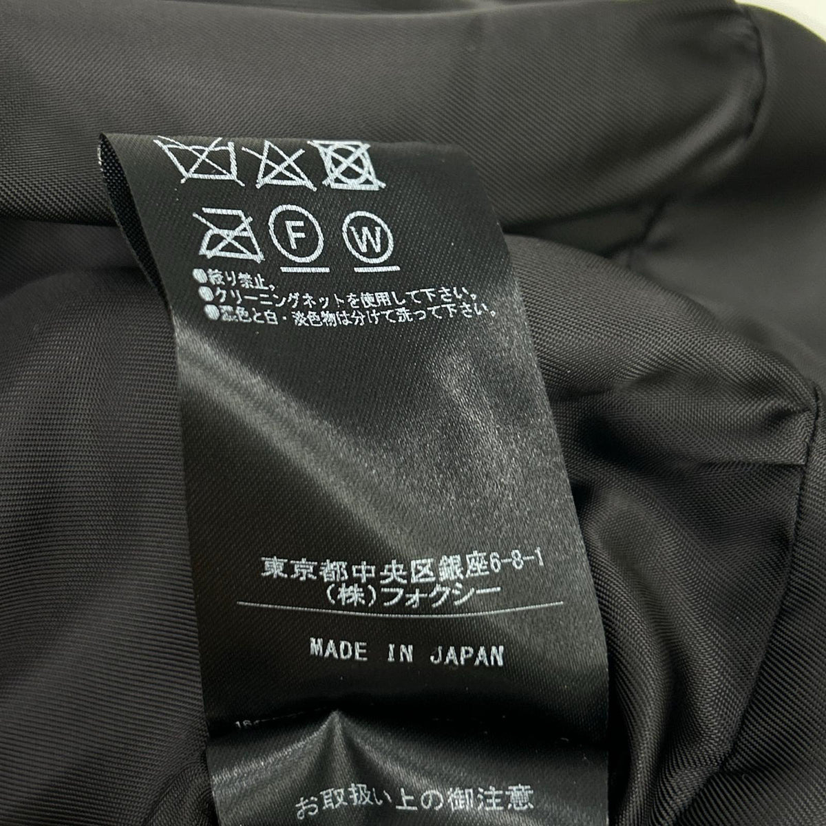 FOXEY フォクシー 42164 ブラック トリアセテート混 ベルフレアパッファージャケット ジャケット