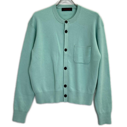 CABaN キャバン 24SS グリーン コットンカシミヤ ポケットクルーネックカーディガン トップス