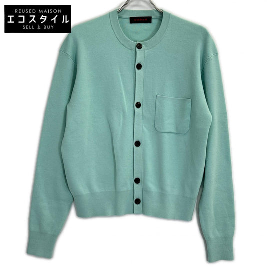 CABaN キャバン 24SS グリーン コットンカシミヤ ポケットクルーネックカーディガン トップス