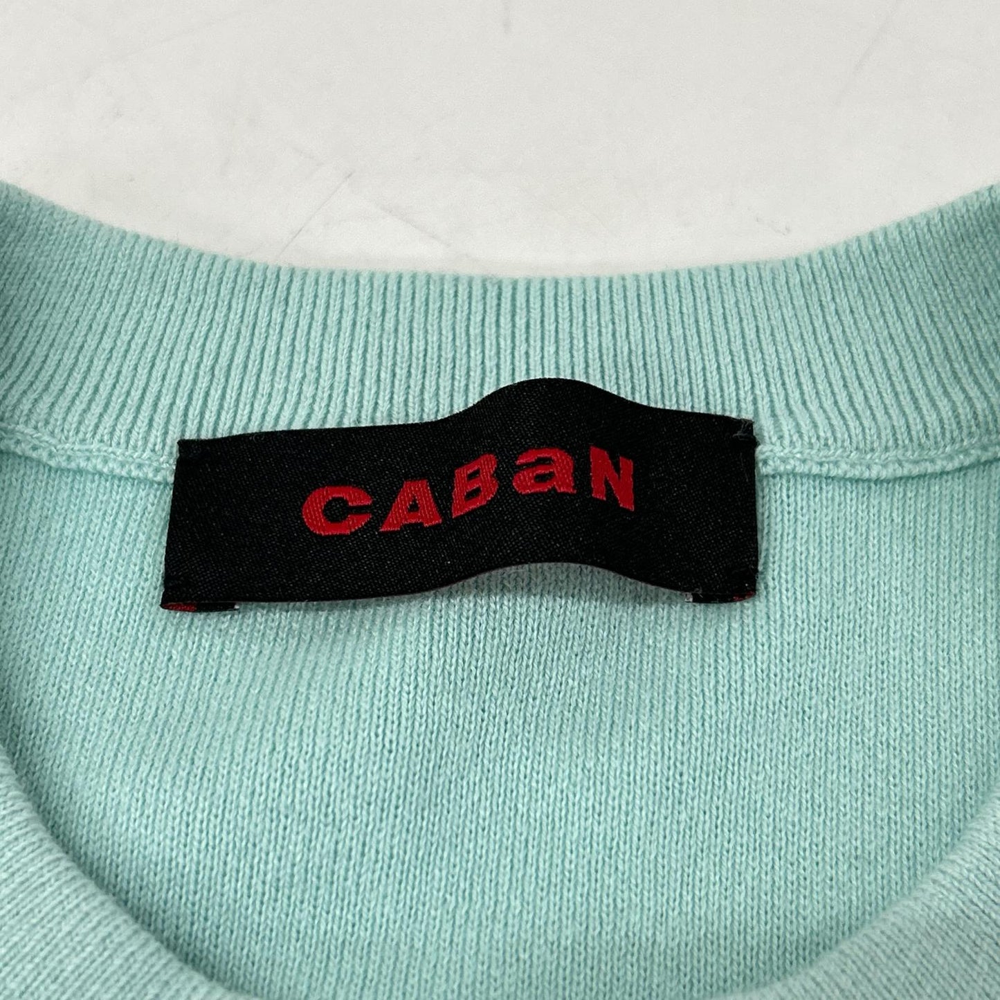 CABaN キャバン 24SS グリーン コットンカシミヤ ポケットクルーネックカーディガン トップス