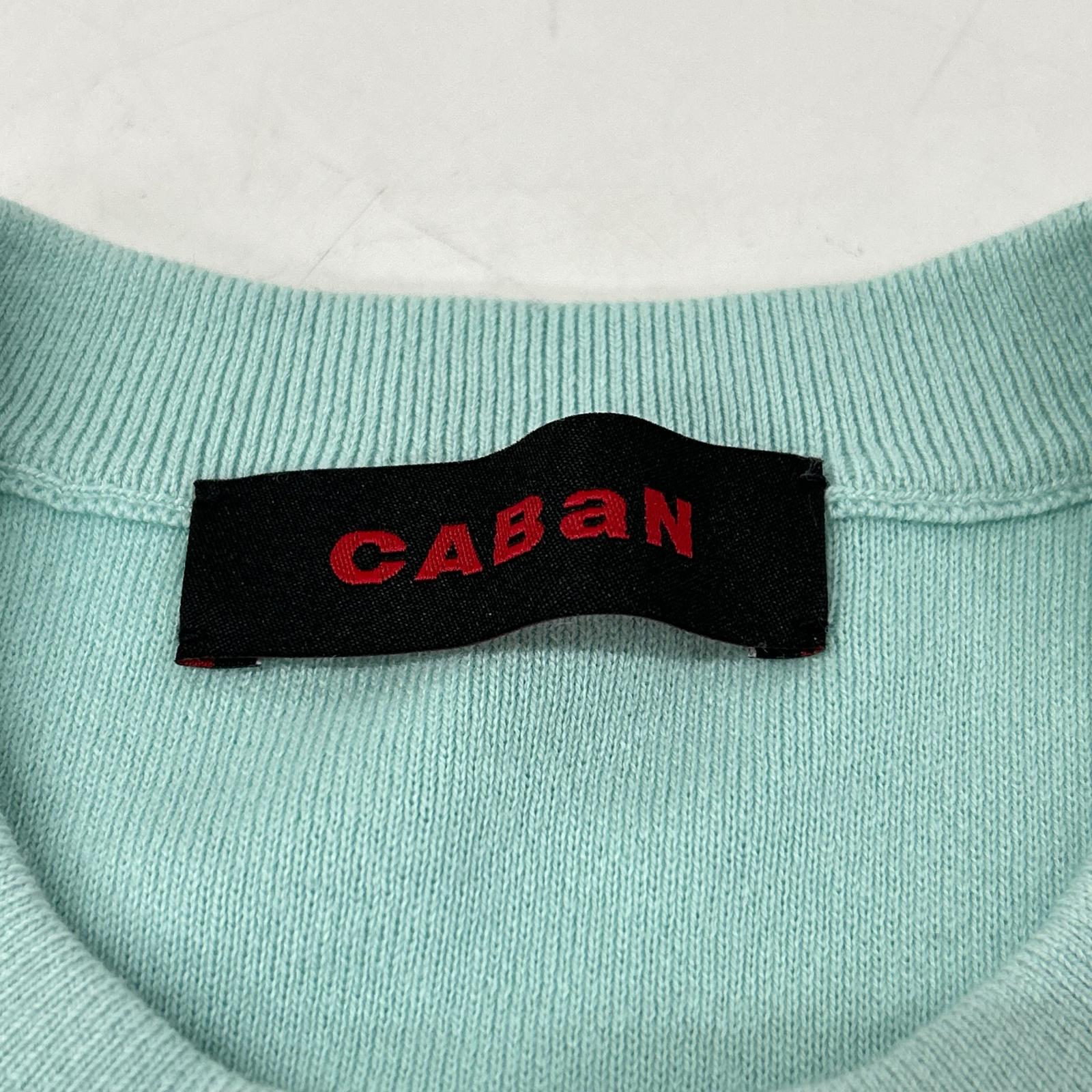 CABaN キャバン 24SS グリーン コットンカシミヤ ポケットクルーネックカーディガン トップス